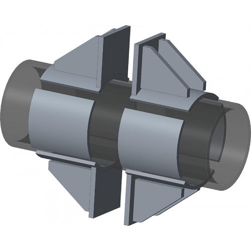Опора неподвижная двухупорная усиленная с дополнительными подушками для тепловых сетей ТС-663.00.00 530х200х230х786 мм Серия 5.903-13 выпуск 7-95 59,3 кг