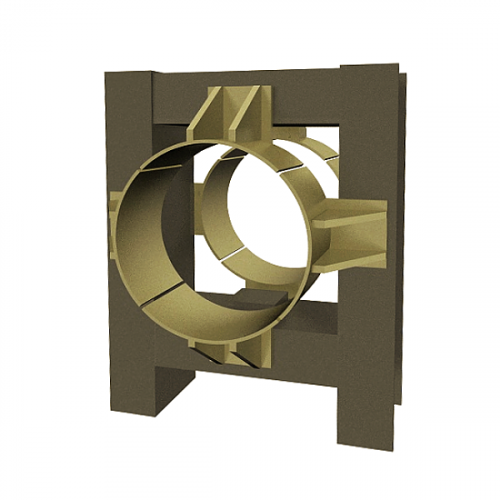 Опора неподвижная четырехупорная усиленная стальная для тепловых сетей ТС-664.00.00 920х320х270х1184 мм Серия 5.903-13 выпуск 7-95 162 кг