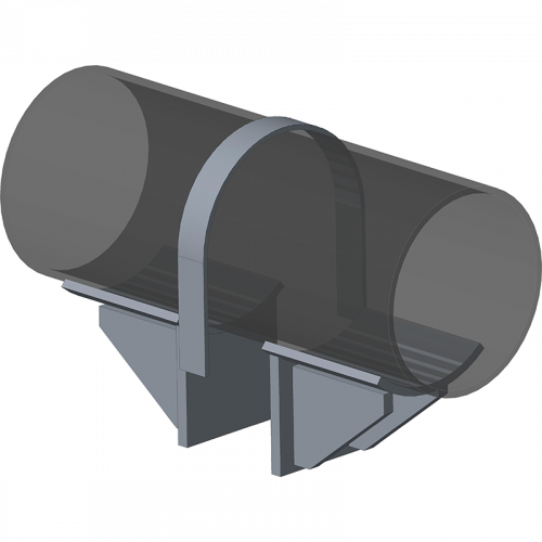 Опора неподвижная хомутовая с дополнительными упорами для тепловых сетей ТС-669.00.00 273х137х246 мм Серия 5.903-13 выпуск 7-95 12,1 кг