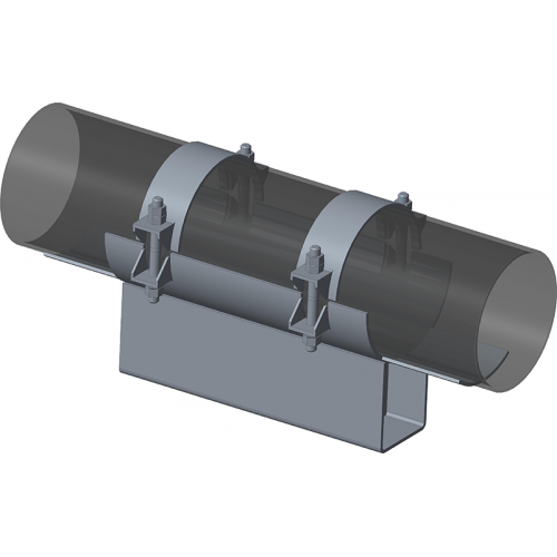 Опора неподвижная бугельная с корпусом для тепловых сетей ТС-671.00.00 630х380х340х200 мм Серия 5.903-13 выпуск 7-95 80,8 кг