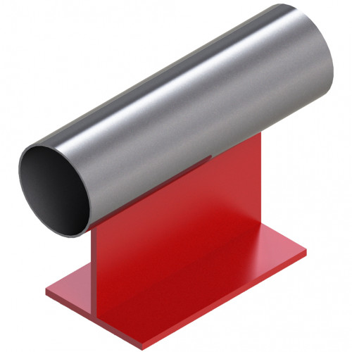 Опора неподвижная приварная тавровая для тепловых сетей исп. Б22 09Г2С 108х340х150 мм ОСТ 36-146-88 7 кг