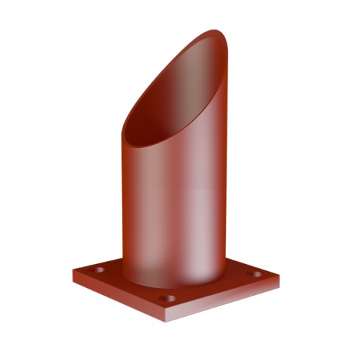 Опора неподвижная трубчатая для тепловых сетей исп. Б2 09Г2С 76х150 мм ОСТ 36-146-88 0,7 кг