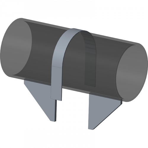 Опора неподвижная хомутовая для тепловых сетей ТС-659.00.00-06 108х40х100 мм Серия 5.903-13 выпуск 7-95 1,2 кг