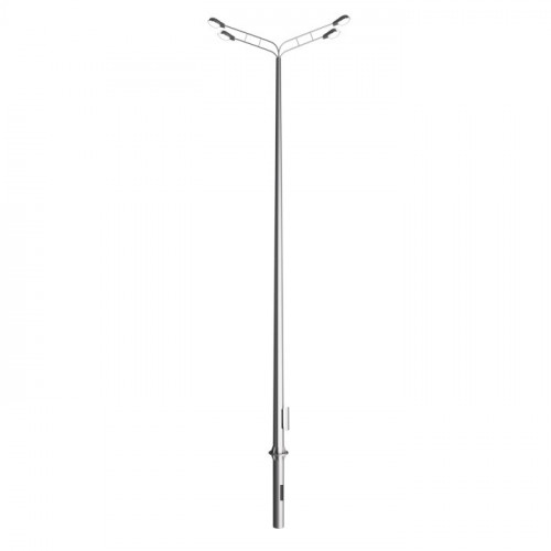 Опора освещения силовая граненая фланцевая круглая МСО-ФГ-4-10-02-ц Ст3сп5 100х345х10 мм